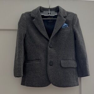 ♣️ Mayoral Charcoal Blazer with Sky Blue Accent ♣️